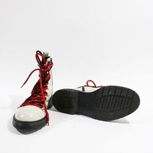 Authentic Polly Plume Heidi Kokko Boots Embossed Combat Boots NEW!